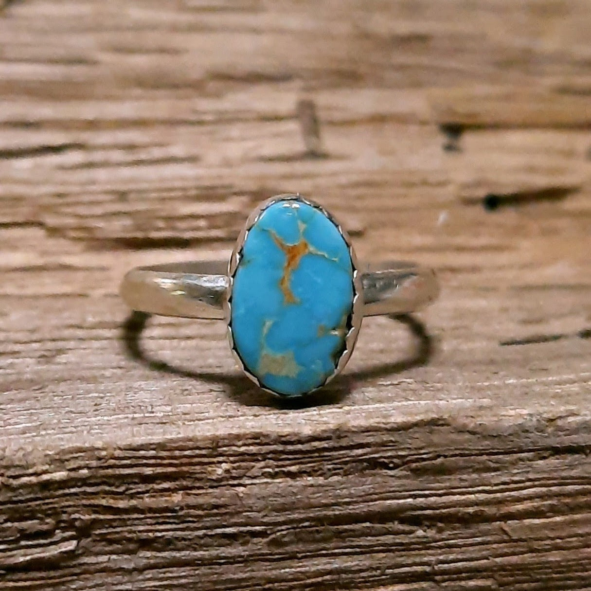 Stone Mountain Turquoise Stacker Ring