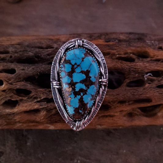 Barbed Wire Turquoise Ring - Made to Order